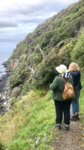 Teresa & Leonetta on the track to Ackers Point