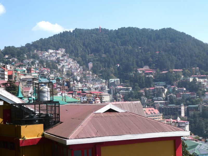 Across the rooftops towards Jakhu Hill, Shimla