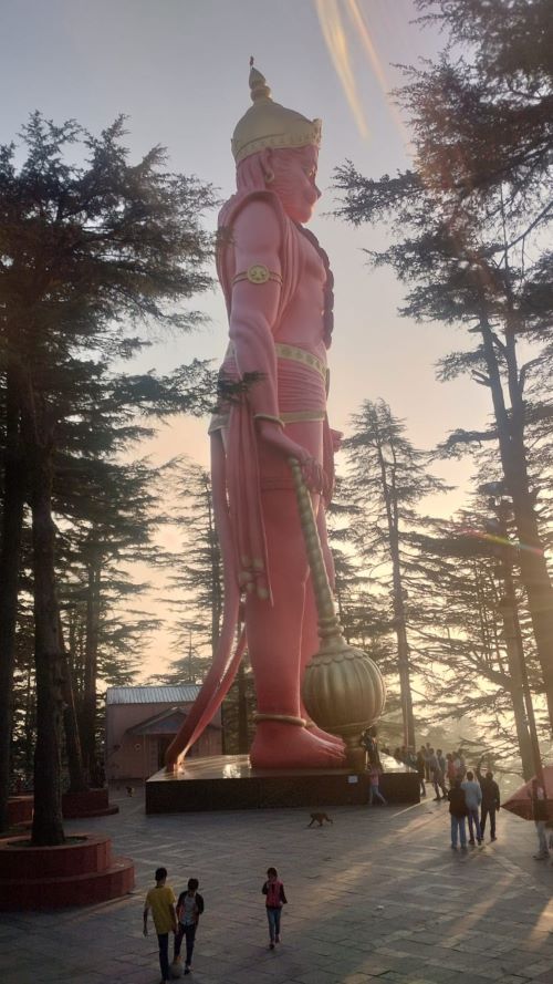 Hanuman, note the size against the people