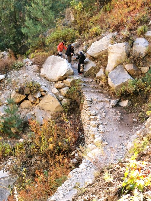 On the trail to the Pandava Gufa
