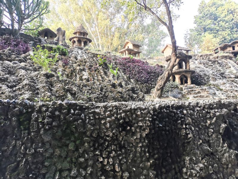 One of the sculpture gardens at the Nek Chand Rock Garden Chandigarh