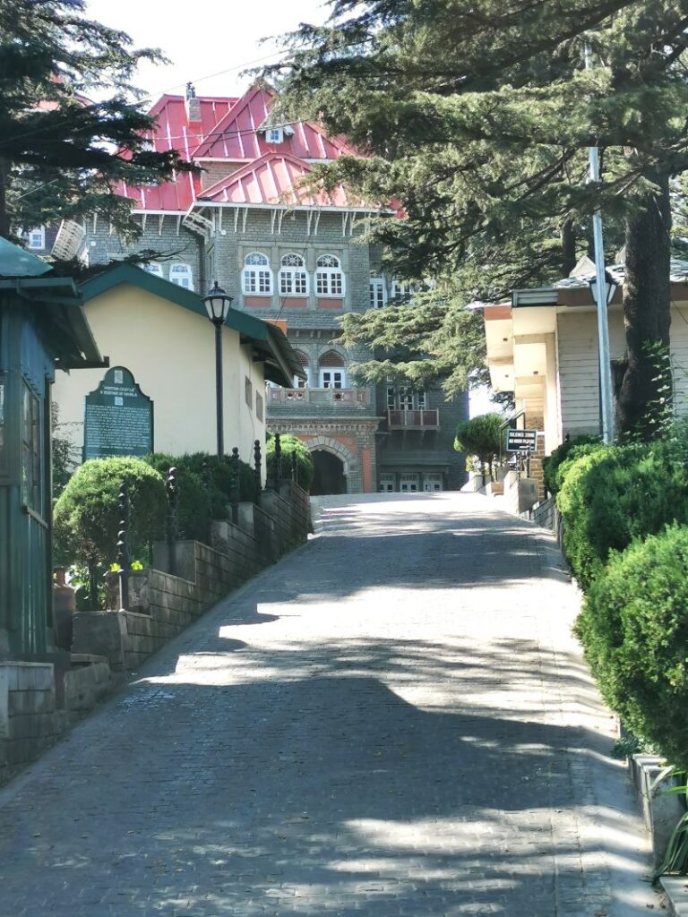 The driveway up to Gorton Castle in Shimla