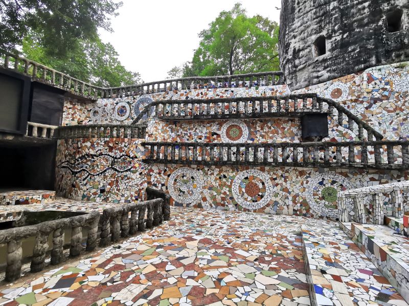 The mosaic amphitheater at the Rock Garden Chandigarh