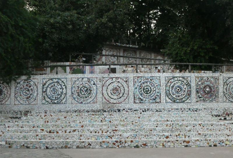 The mosaic amphitheatre in the Rock Garden Chandigarh
