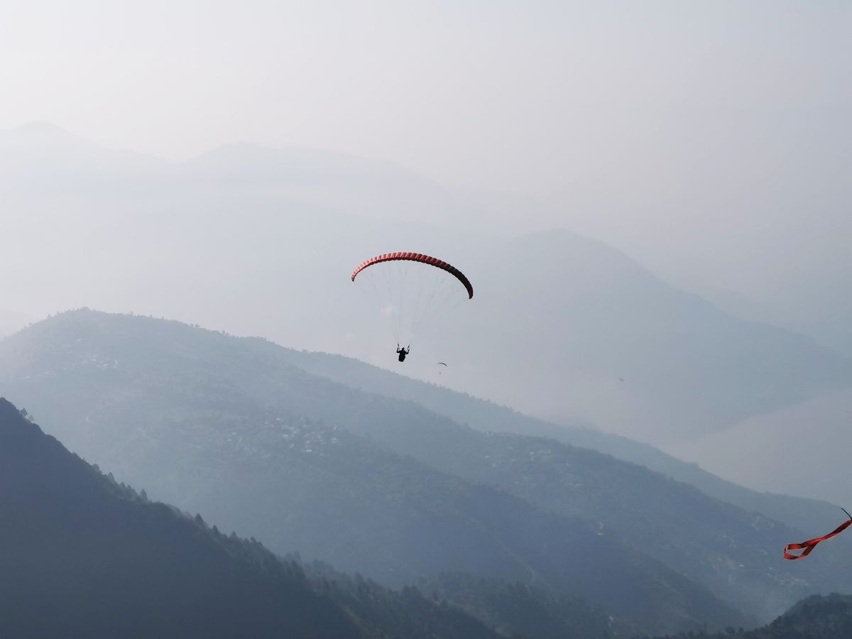 Paragliding over Tehri Lake