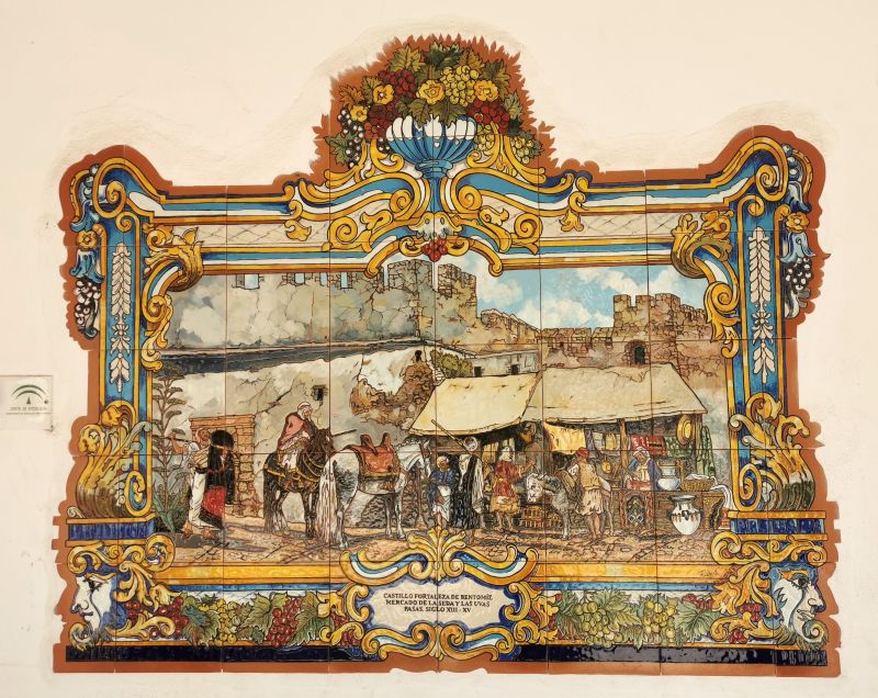 Tiled wall art in the Rincón De Los Abuelos area Cómpeta