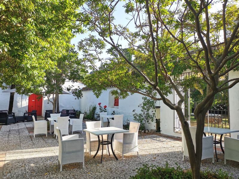 The Andalusian terrace at Cortijo Las Piletas