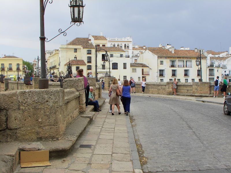 The view across the Puente Buevo Bridge towards Plaza España Ronda