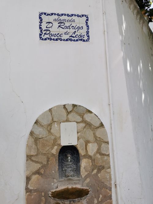 A fountain to D. Rodrigo, Ponce de León in Zahara de la Sierra