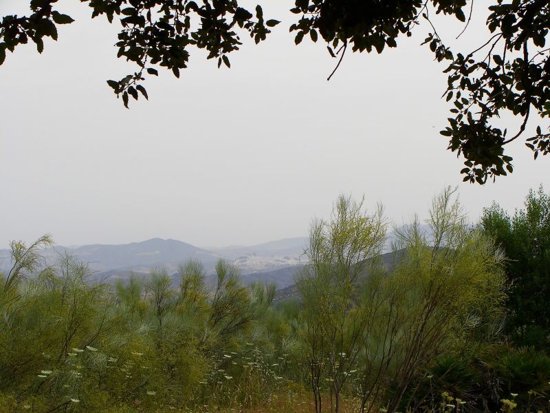 A view from the track to the Dolmen towards the town of Olvera