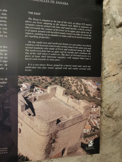 An information board in the castle on the hill Zahara de la Sierra 3