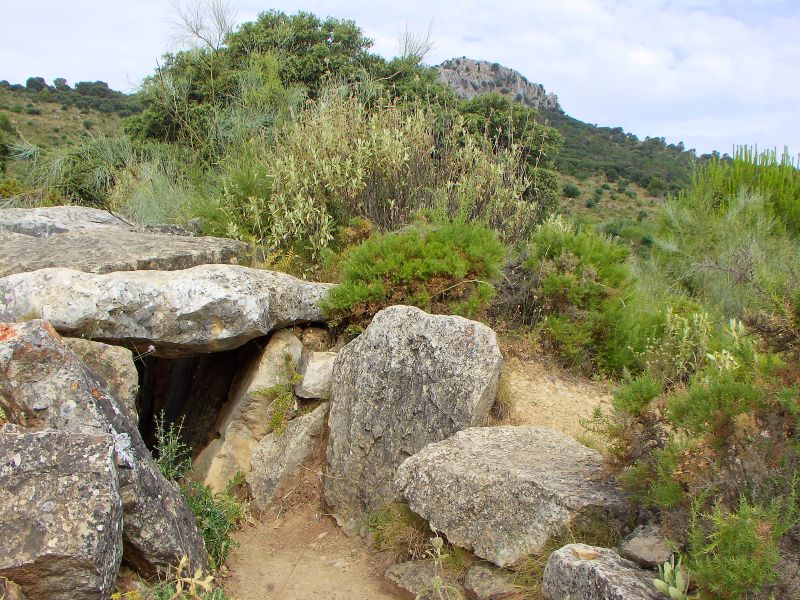 Dolmen del Gigante with Cima de las Grajas in the 1.9km distance beyond