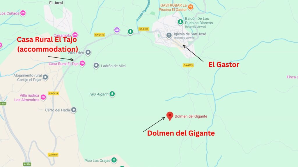 El Gastor, El Tajo, Dolmen del Gigante Tajo Algarin