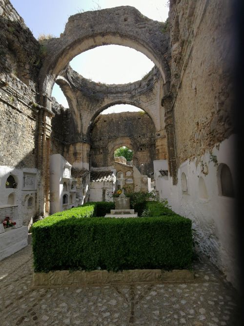 Inside the cemetery at 'Iglesia del Salvador' (El Salvador Church), Villaluenga del Rosario
