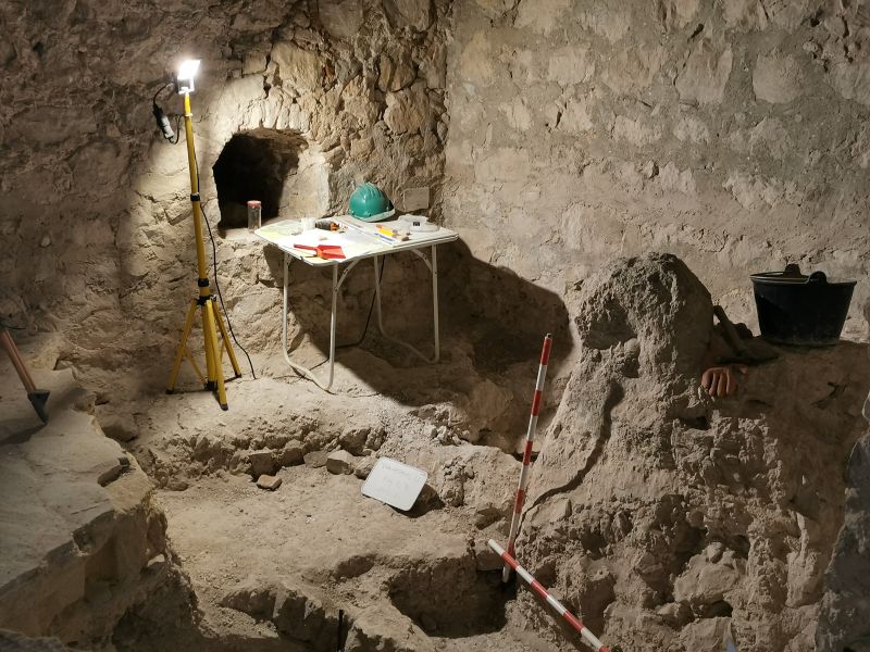 One of the archeological dig's in the castle on the hill Zahara de la Sierra