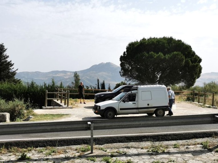The carpark across from the FuentrÃa Fountain Gaidovar Valley