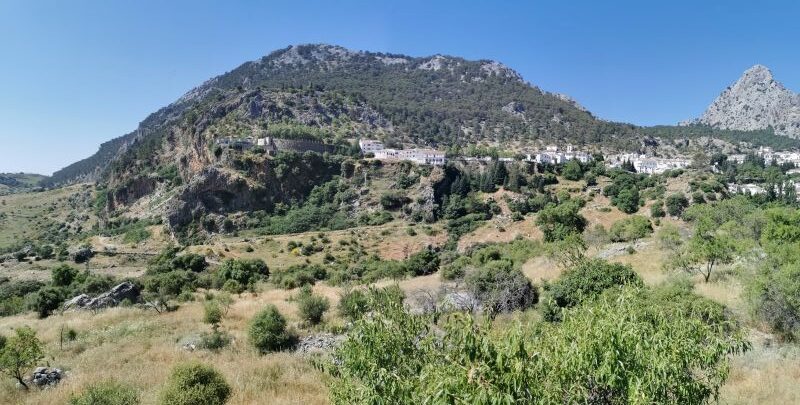 The road past the cliffs where rock climbing happens, Grazalema, the road to Puerto del Boyar and Peñón Grande