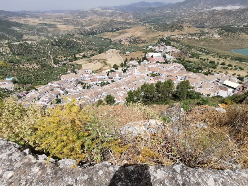 Zahara de la Sierra from the castle on the hill and over towards Algodonales