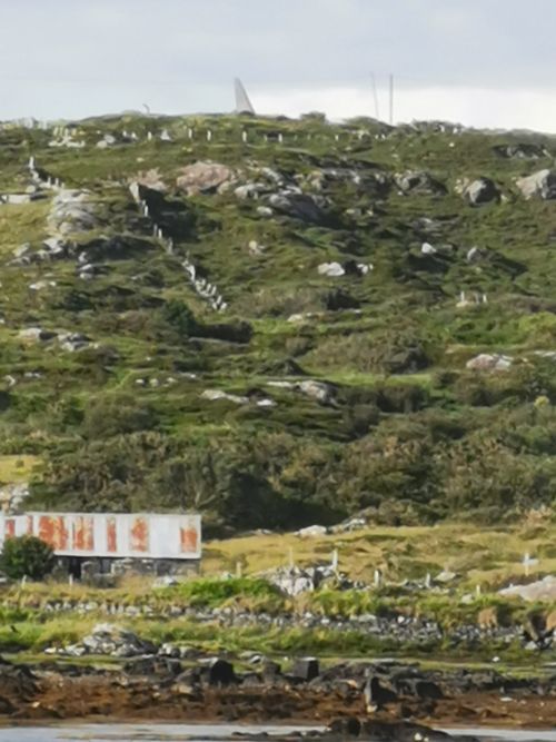 Alcock & Brown Memorial on the hill on the Errislannon Peninsula