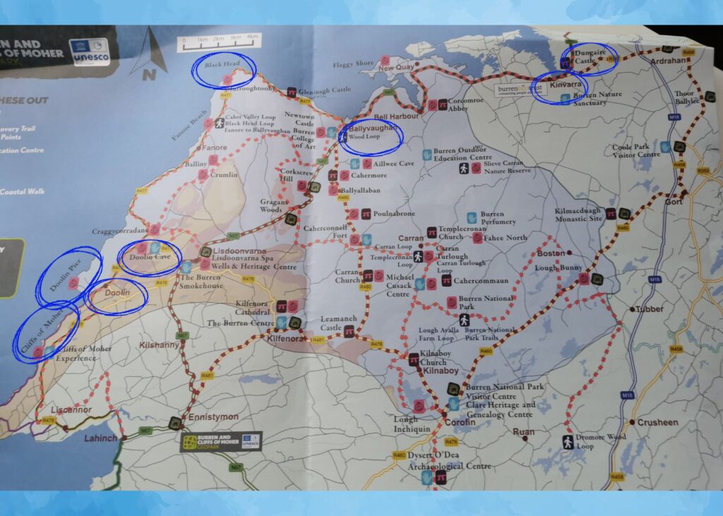 Around 'The Burren' Doolin, and the coast road towards Galway