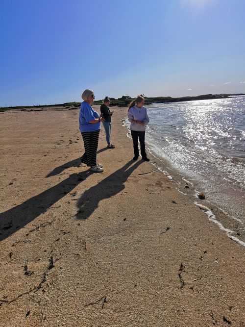Dionee, Francesca and Matilda enjoying the beach at Mannin Bay Blueway