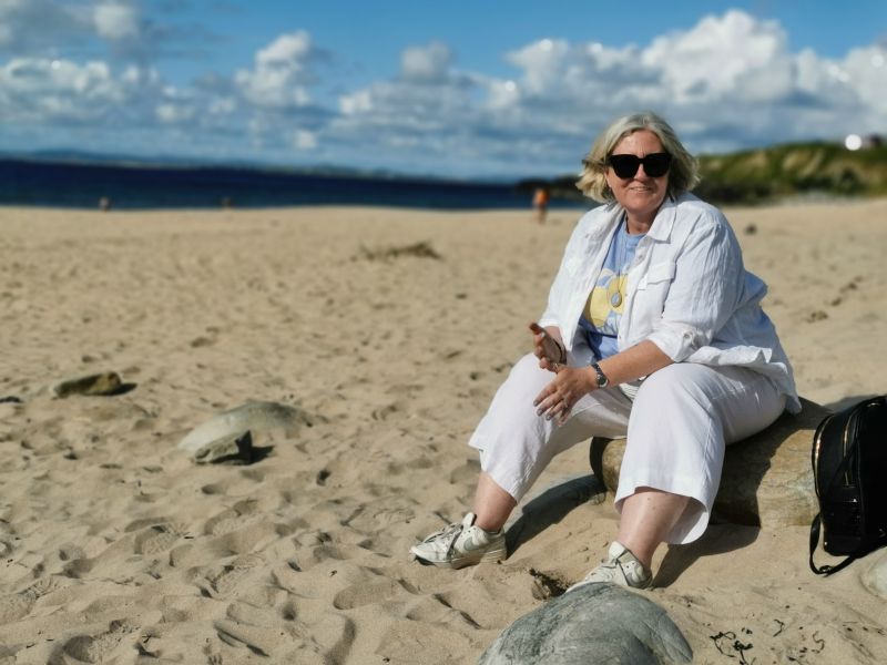 Dionee on the beach at Dugort, Achill Island