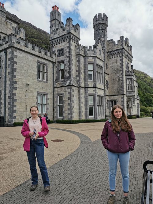 Matilda and Francesca at Kylemore Abbey