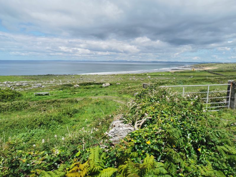 Over the fields to Fanore Beach
