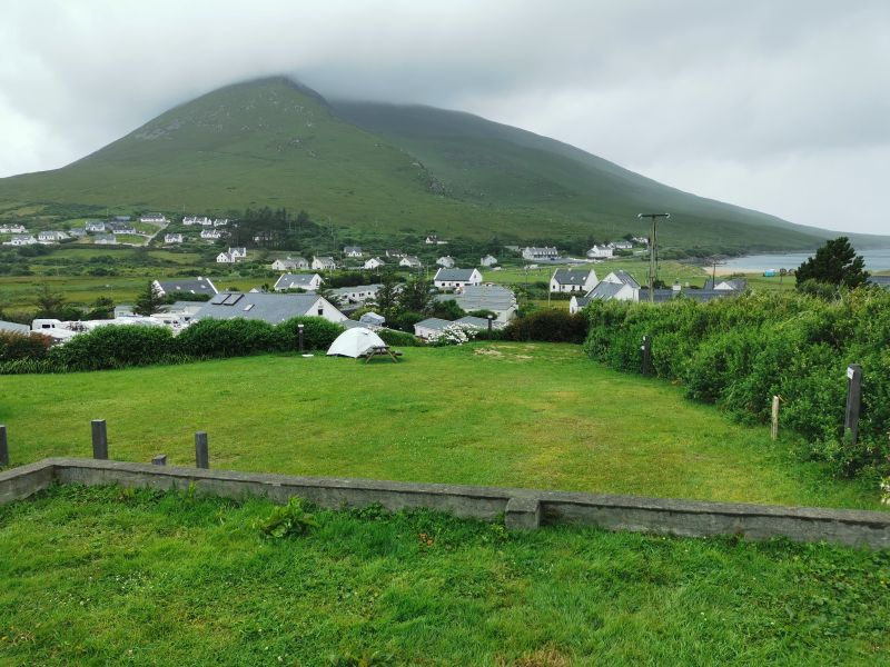Slievemore Mountain swathed in mist, Dugort, Achill Island