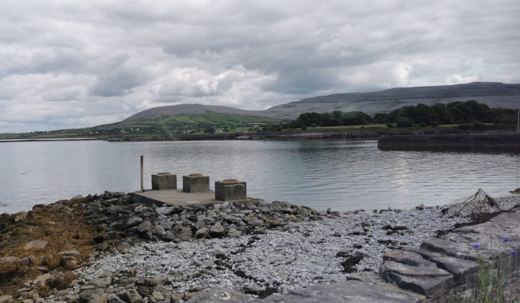 The bald rocky hills in 'The Burren' at the head of Galway Bay