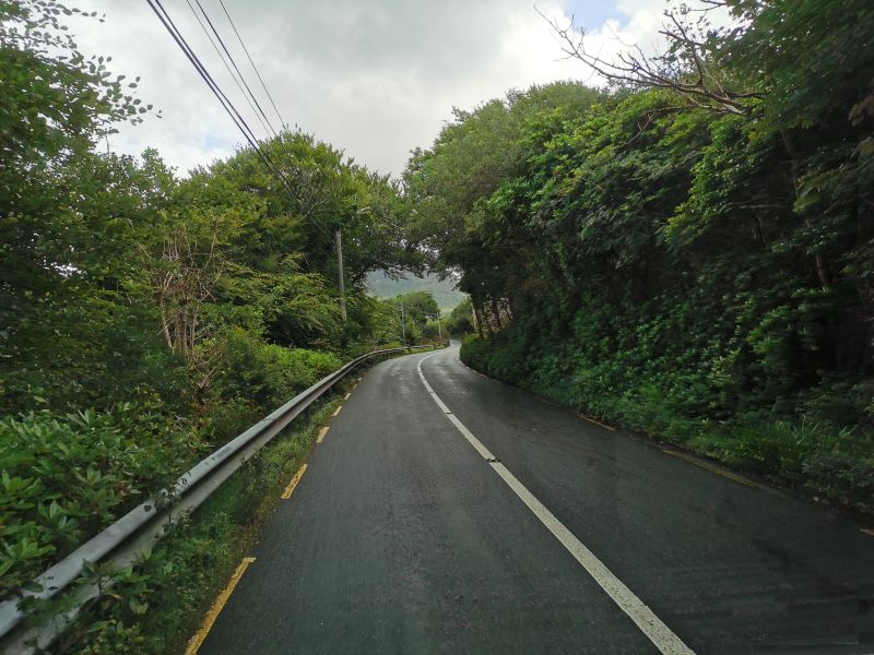 The road to Kylemore Abbey