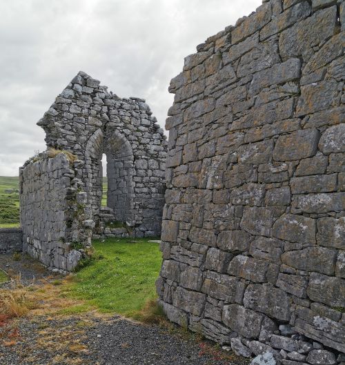 The ruined church in The Burren