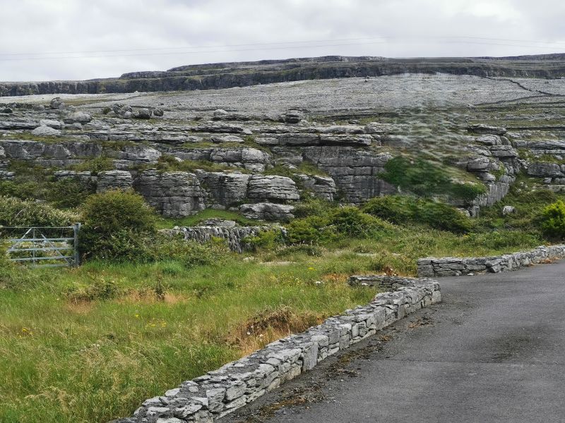 View of the stark rock in The Burren